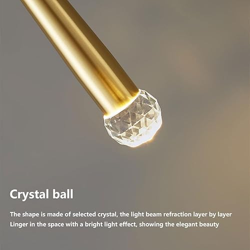 Miniatura 5 de Luces de pared de bola de cristal de lujo, lámpara de pared LED americana H65 de cobre completo, lámpara de pared moderna minimalista para