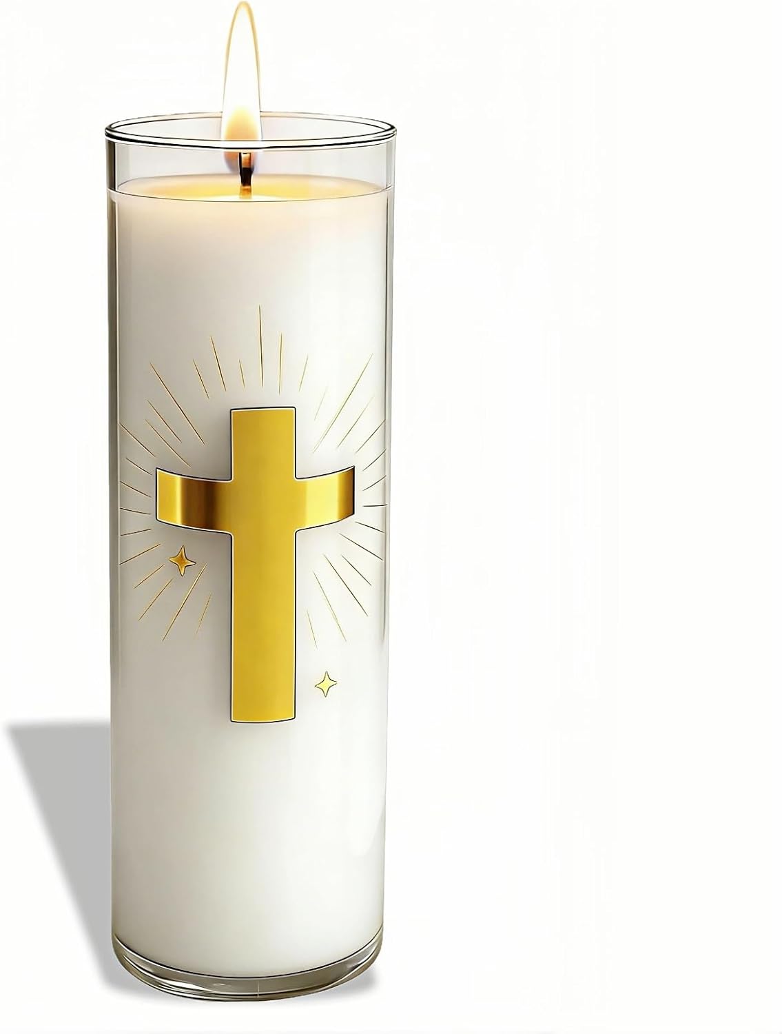 2 Pack Natural Beeswax Pillar Easter Candles, Pure Beeswax Candles-160 Hours Long Burning,White Unscented Bees Wax Candles for Home,Prayer,Dripless Smokeless Organic Pillar Candles Bulk