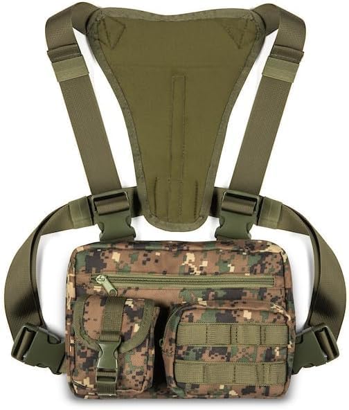 Outdoor Sports Chest Bag, CCW Concealed Carry - Tactical EDC Chest Rig, Molle & Pistol Holster for Men Women - Quick Release Harness Pack for Hunting Hiking Fishing Running - Lightweight Outdoor Vest - Image 5