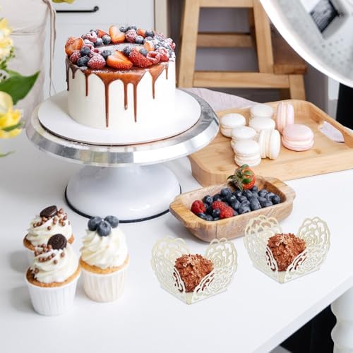 NUOBESTY 50 adet çikolata kağıdı, trüf bardağı, yansıtıcı, gümüş, dekoratif şeker ambalajı, düğün, parti ve bayramlar, masa dekorasyonu için - Görsel 4