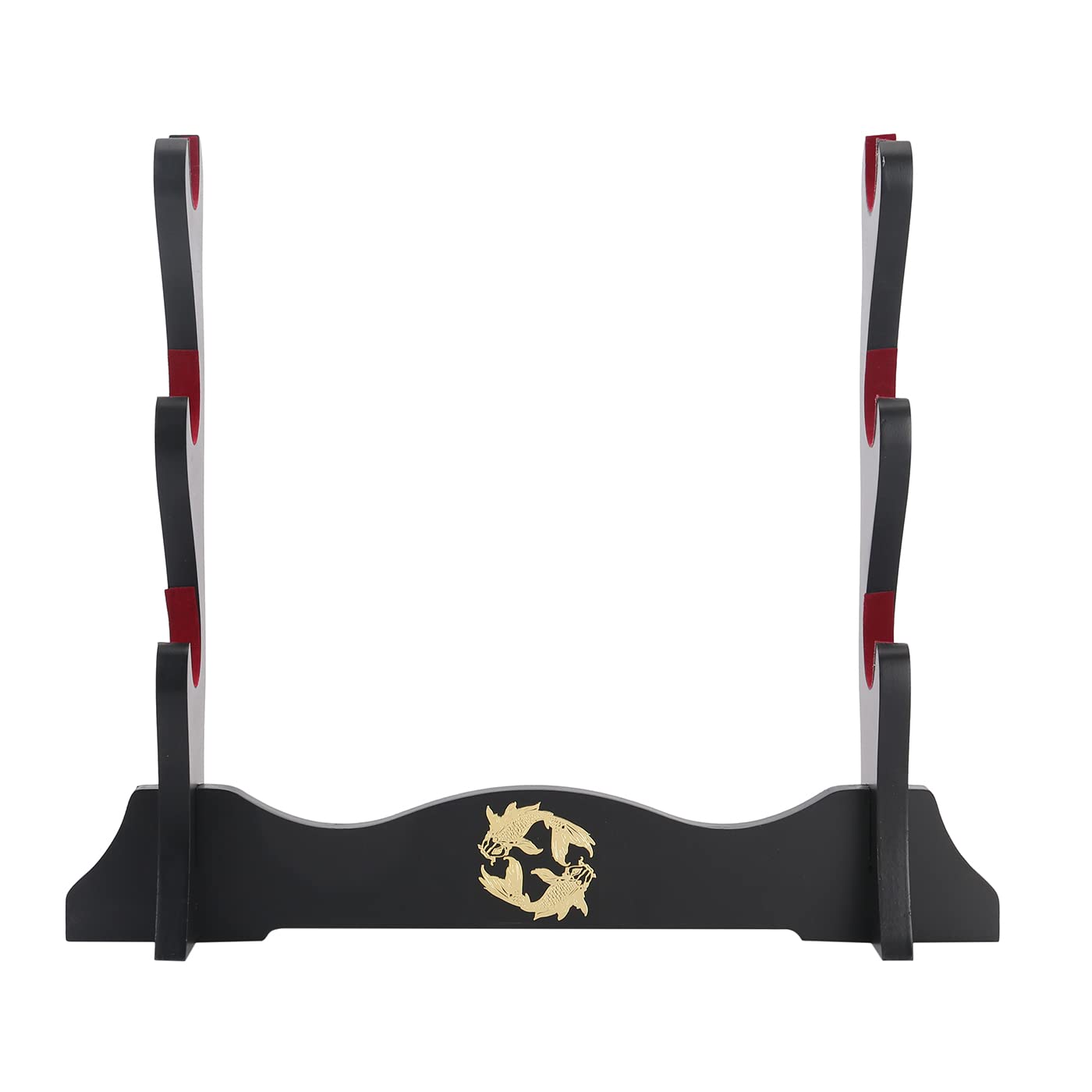 Supporto per Spada Supporto per Katana Imbottito in Velluto Giapponese Supporto per espositore per Samurai Tanto Sword Yin e Yang,3 Tier