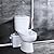800watt Macerating Toilet with Pump, Two-Piece Upflush Toilet For Basement, Powerful & Quiet Macerating System With 3 Water Inlet & Ac Vent, 36ft Vertically, Compact Bowl