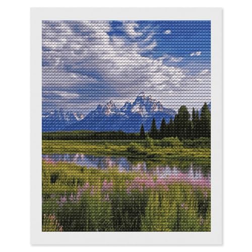 Kit de pintura de diamantes 5D Grand Teton ideal para adultos principiantes
