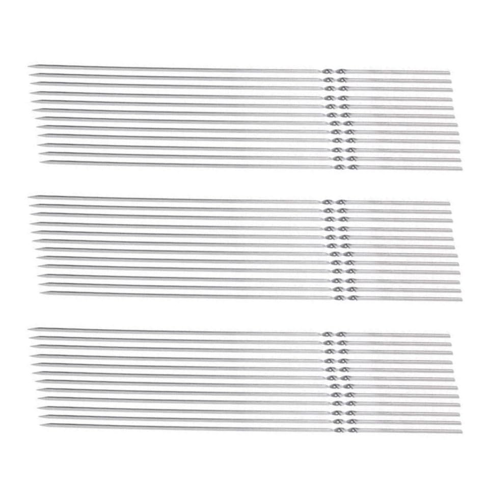 Brochettes de barbecue pour camping et fêtes à domicile, lot de 50 piques réutilisables