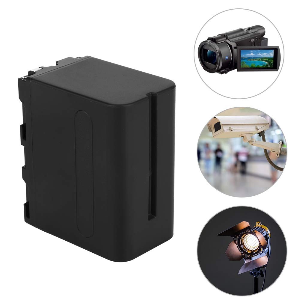 NP - Batería Recargable de Iones de Litio F960/F970, Batería de Alta Capacidad de 6600 mAh para Luz y Monitor de Video, Fuente de Alimentación Duradera con Contactos de Cobre