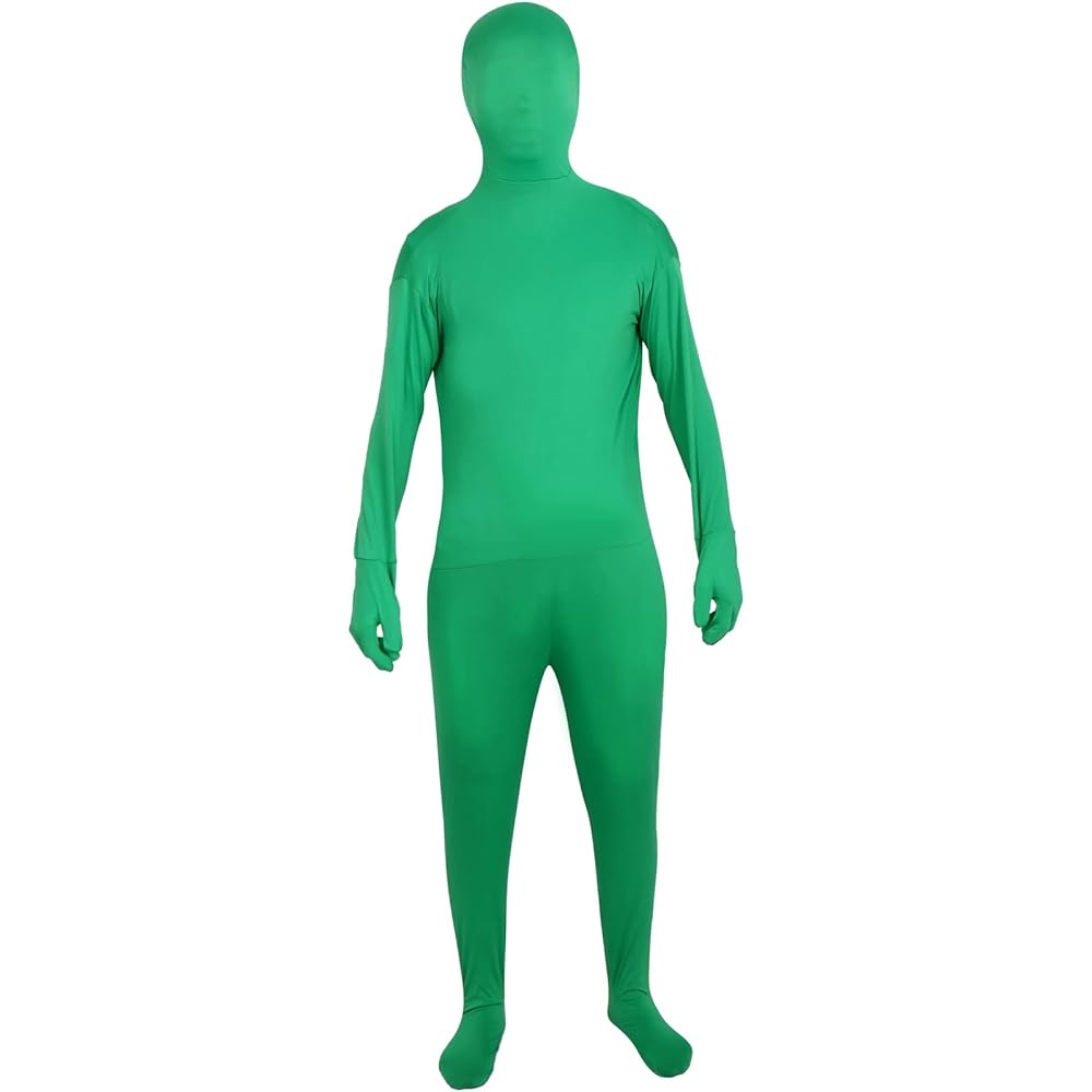 Halloween Costume For Adult Men Blue Skin Suit Solid Color Black Morphsuit Costume Man Second Skin