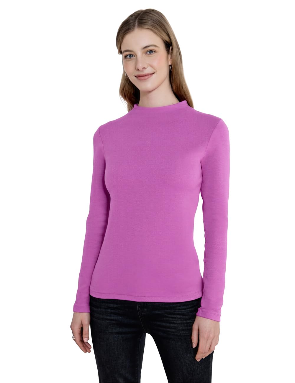 Damen Basic Turtleneck Shirt