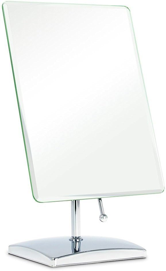 Vnosdalgi Cosmetic Mirror Angle Adjustable Tabletop Metal 18cm * 25cm Make Up Mirror Rimless Elegant