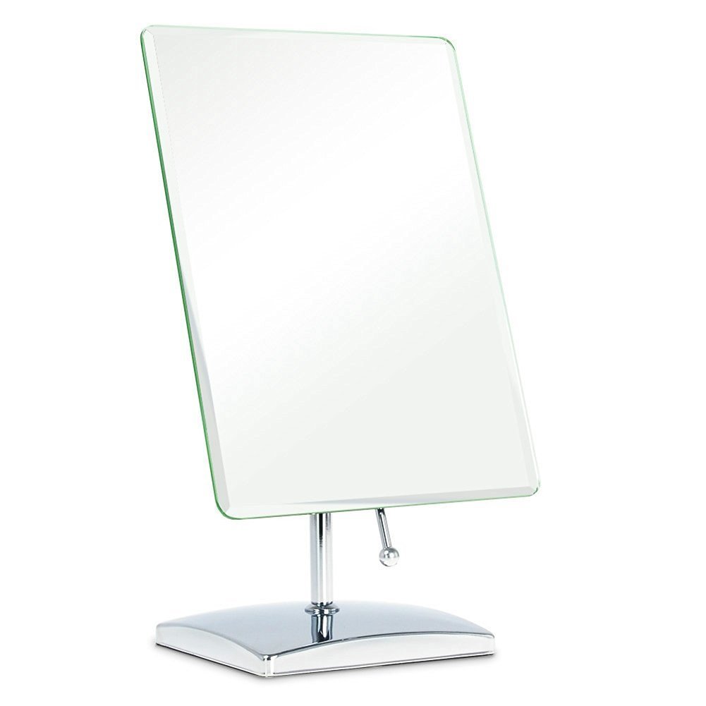 Vnosdalgi Cosmetic Mirror Angle Adjustable Tabletop Metal 18cm * 25cm Make Up Mirror Rimless Elegant