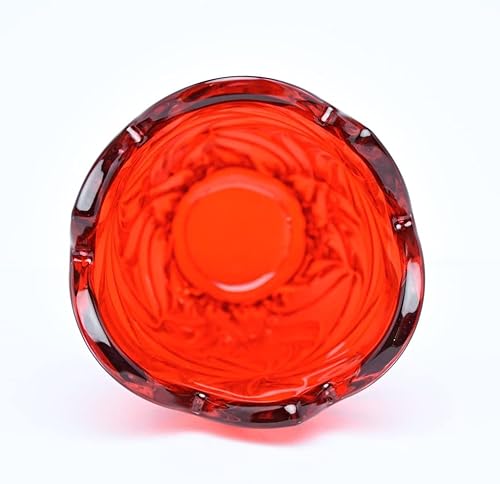 Miniatura 4 de Bohemia Crystal AU52630 - Florero de flores (11,25 pulgadas, cristal sin plomo, tarro de flores, color rojo)