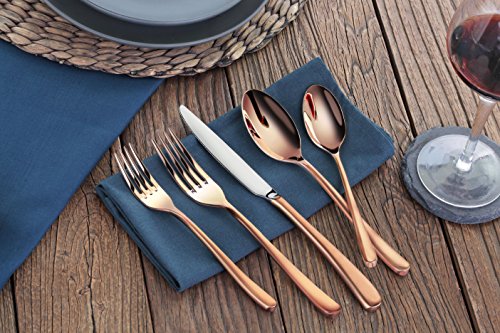Artaste-56983-Rain-II-Forged-1810-Stainless-Steel-Flatware-20-Piece-Set-Antique-Copper-Finished-Service-for-4 Artaste 56983 Rain II Forged 1810 Stainless Steel Flatware 20 Piece Set Antique Copper Finished Service for 4
