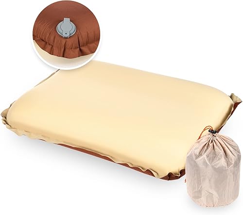 NIGHTFIRE Almohada inflable automática, almohadas ergonómicas, curvatura cervical articulada, esponja 3D de alta elasticidad, conveniente, fácil de