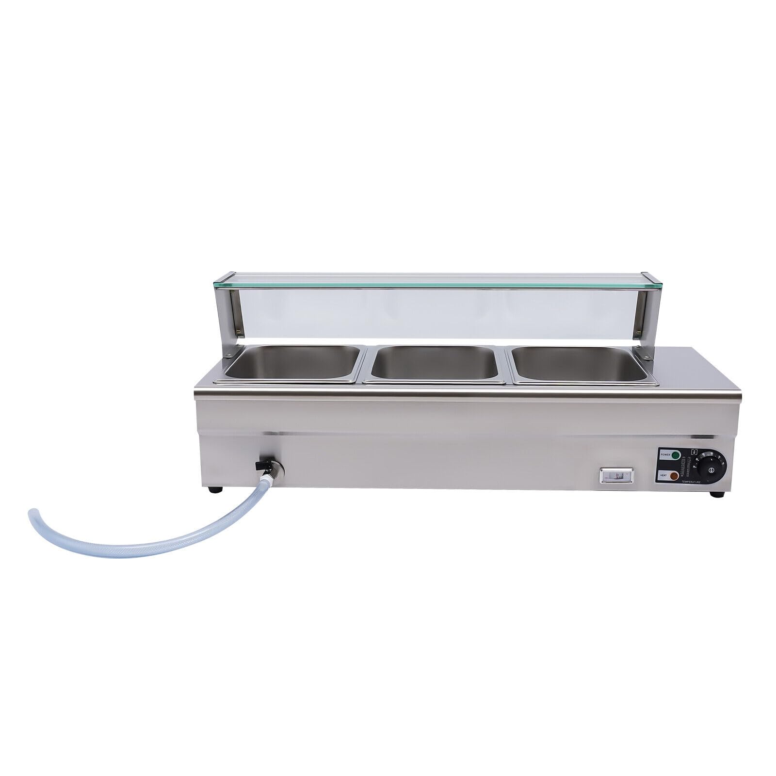 Chafing Dish - Scaldacibo elettrico da 1200 W, per ristoranti, snack bar, pizzerie, ecc