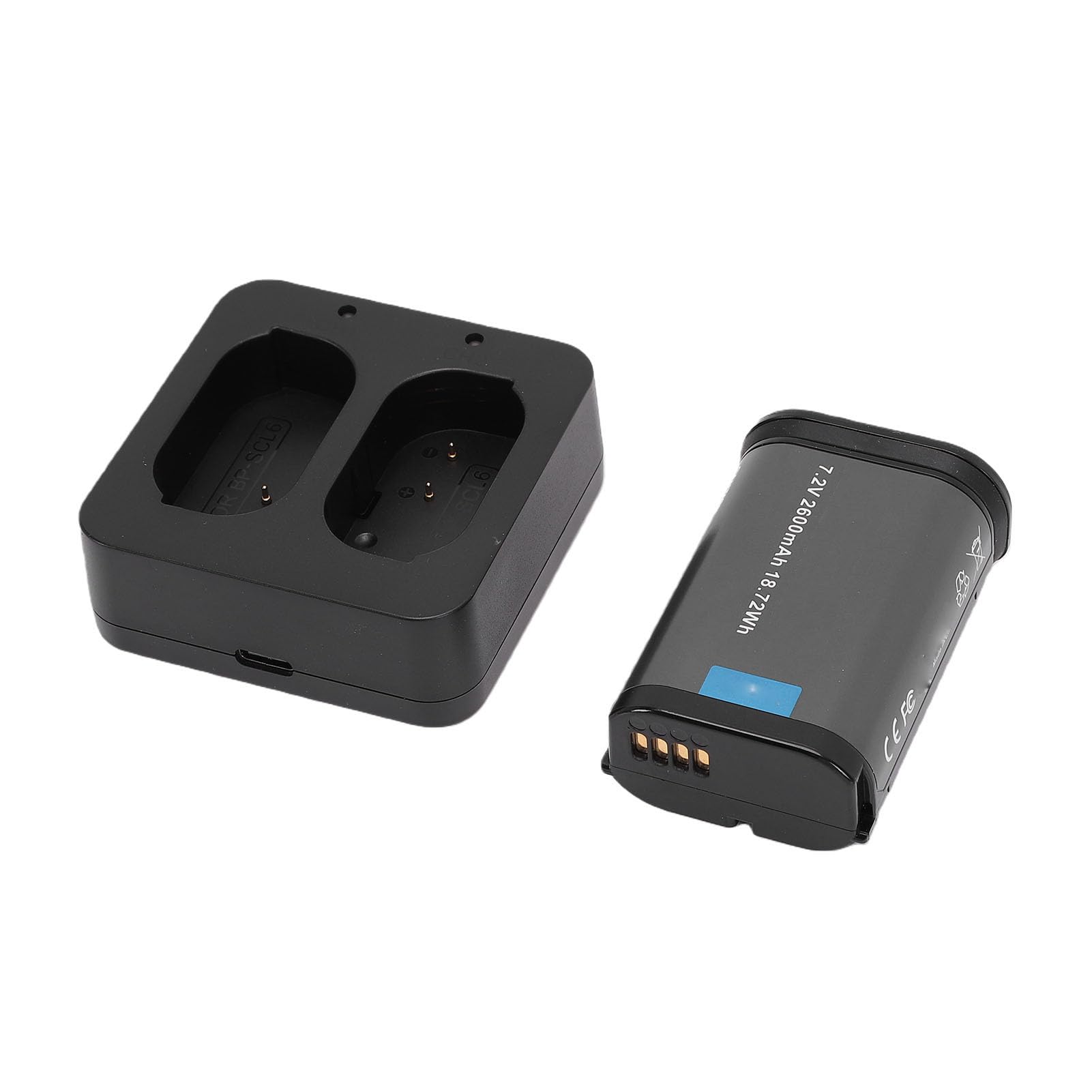 GOWENIC Zamiennik Akumulatora Aparatu i Podwójnej ładowarki USB do BP SCL6 BP SCL4, Akumulator 2600 MAh z Wejściem Szybkiego ładowania PD Typu C do Aparatów Cyfrowych
