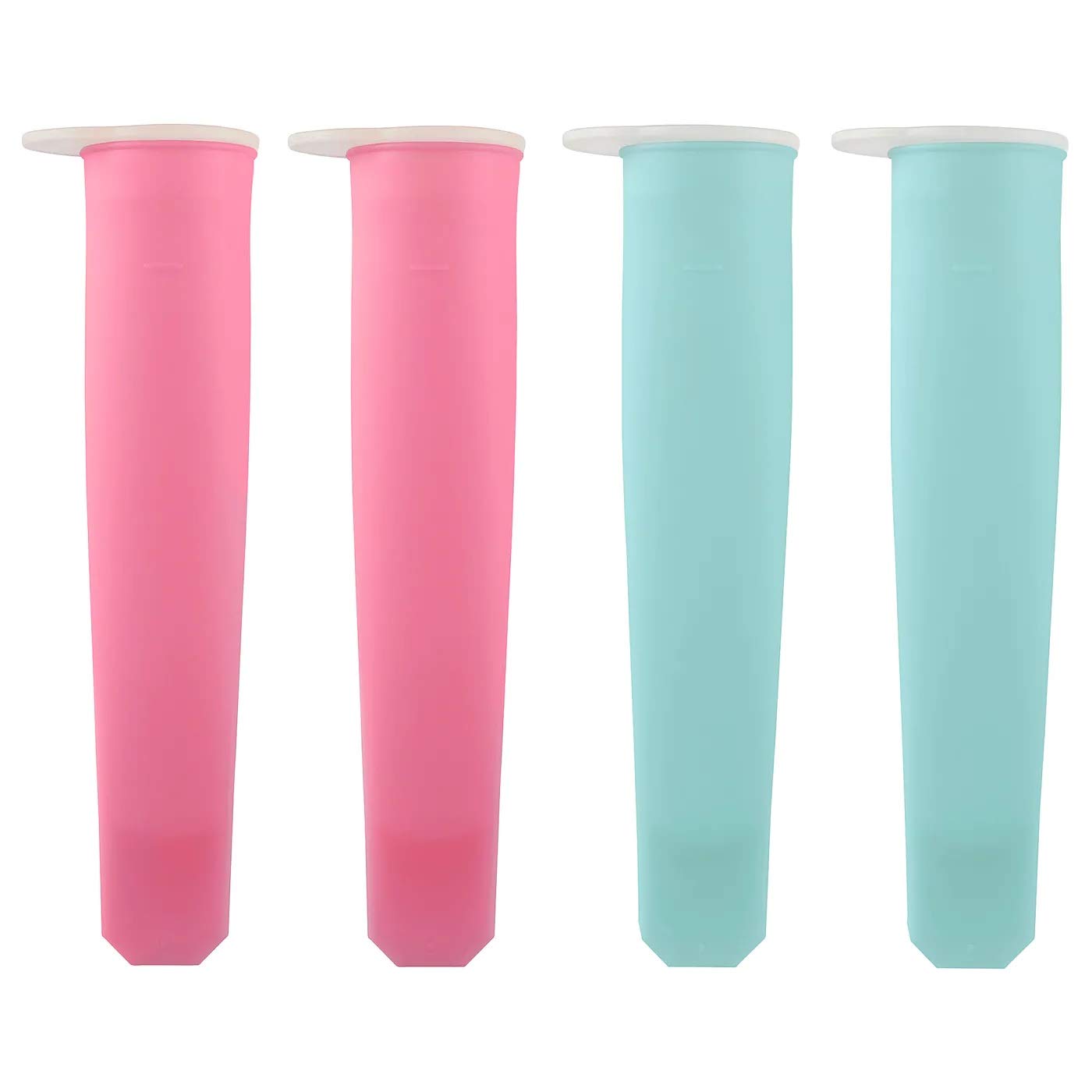 Ice Lolly Maker, Pink, Blue, 4 Pack, Materials: Silicone Rubber