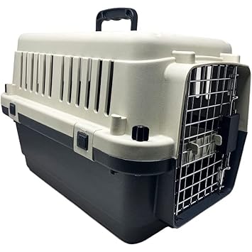 PETARCHI Design Studio for Pets - Heavy Duty Dog Travel Carrier Flight Crate for Dogs IATA Compliant Airline Approved Dog Crate Travel Kennel - 24 Inches - Blue & White (24