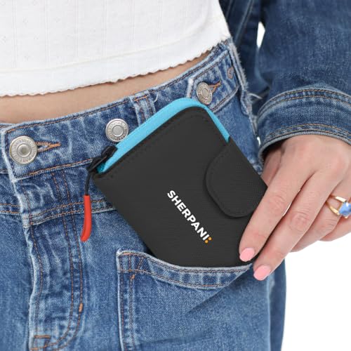 Image of Sherpani Barcelona, Nylon Bifold Zipper Pocket Wallet for Women, Travel Bag, RFID Protection