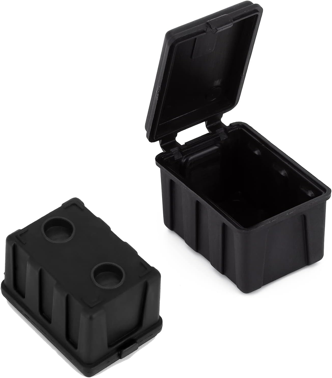 RC Simulation Mini Luggage Case Storage Box Toolbox for 1/10 RC Crawler TRX-4 SCX10 CC01 D90 Redcat Gen8 (Black)