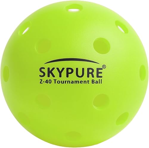 Z40 Outdoor Pickleball Balls USAPA Approved 40-Hole One-Piece Seamless, Pickleballs for Tournament Play, Training & Pickleball Machines
