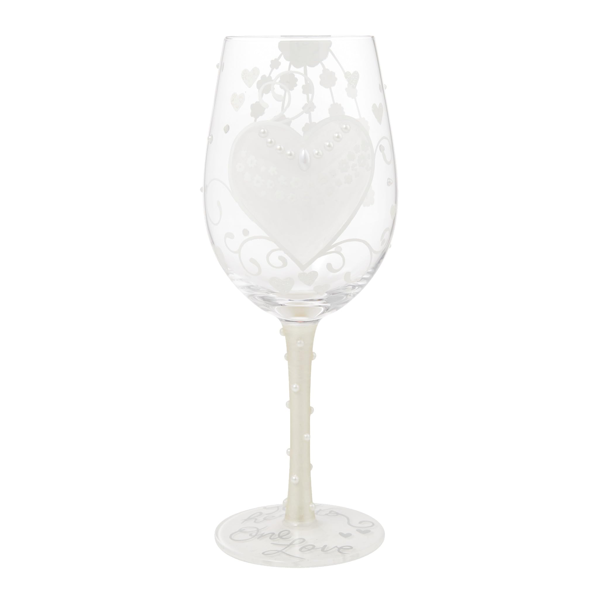Verre à vin artisanal Lolita peints à la main élégance pour mariée chic Enesco