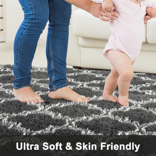 Puremy CMDLDT57DG Shag Area Rug 5X7 Feet Extra Soft Rugs thumb #2