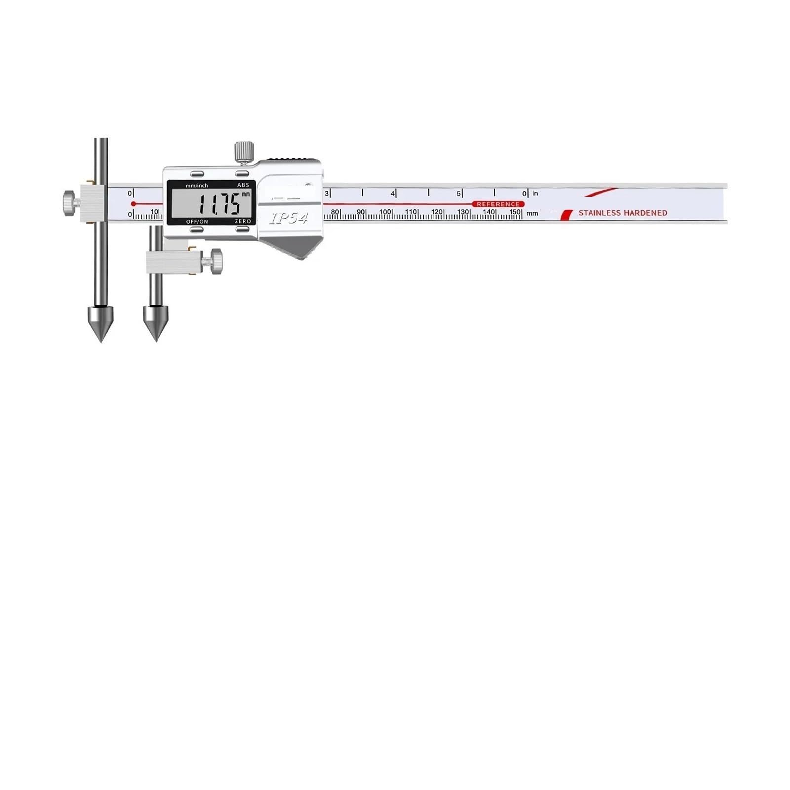 Pied à coulisse numérique d'entraxe pour trous ronds avec cône 10 mm et mesure 20 à 150 mm