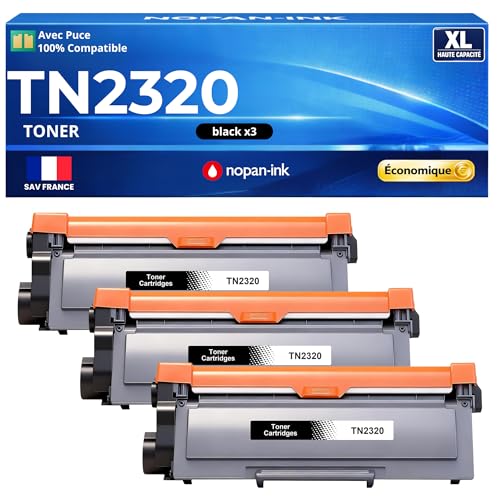 Toner TN2320 TN2310 compatible Brother DCP L2520DW MFC L2700DW noir 3x