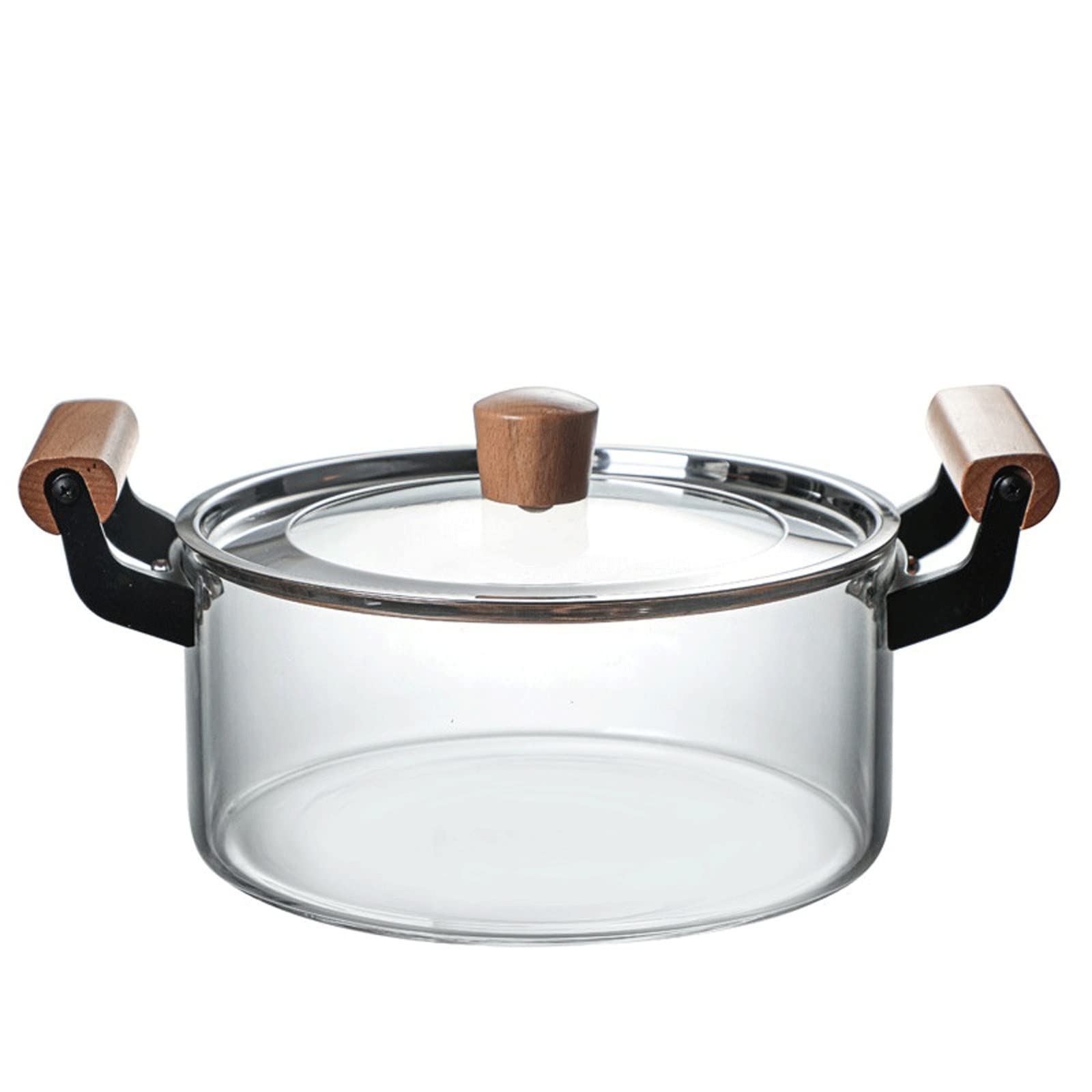 ETZRYSYB Stock Pot High Borosilicate Transparent Pot Binaural Glass Pot Open Fire Soup Pot Stew Pot Soup Household Steamer