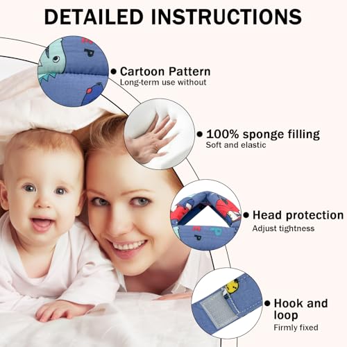 Image of Baby Head Protector Baby Helmet for Crawling Walking, No Bumps Safety Head Adjustable Protective Cap for Walking, Playing (Style 6)