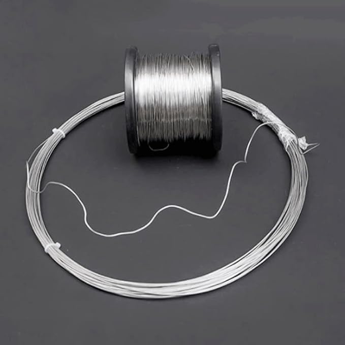 Alambre de acero inoxidable 304, para jardín y manualidades, alambre elástico resistente a la corrosión, diámetro 0.7 mm, longitud 5 m miniatura 3