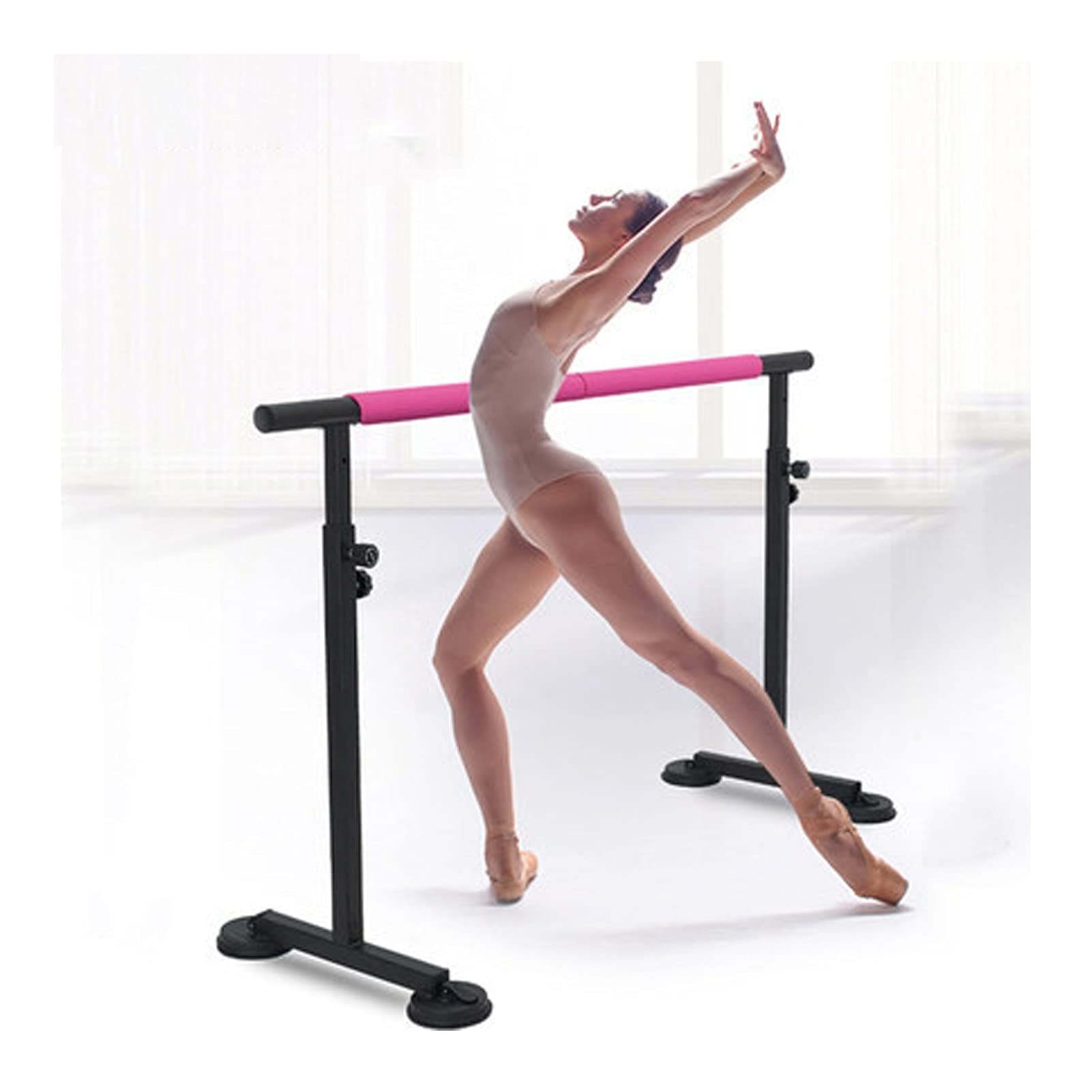 Portable Mobile Ballet Pole, Height Adjustable Freestanding Stretching Dance Bars, Home Kids Girls Ballet Barre Equipment