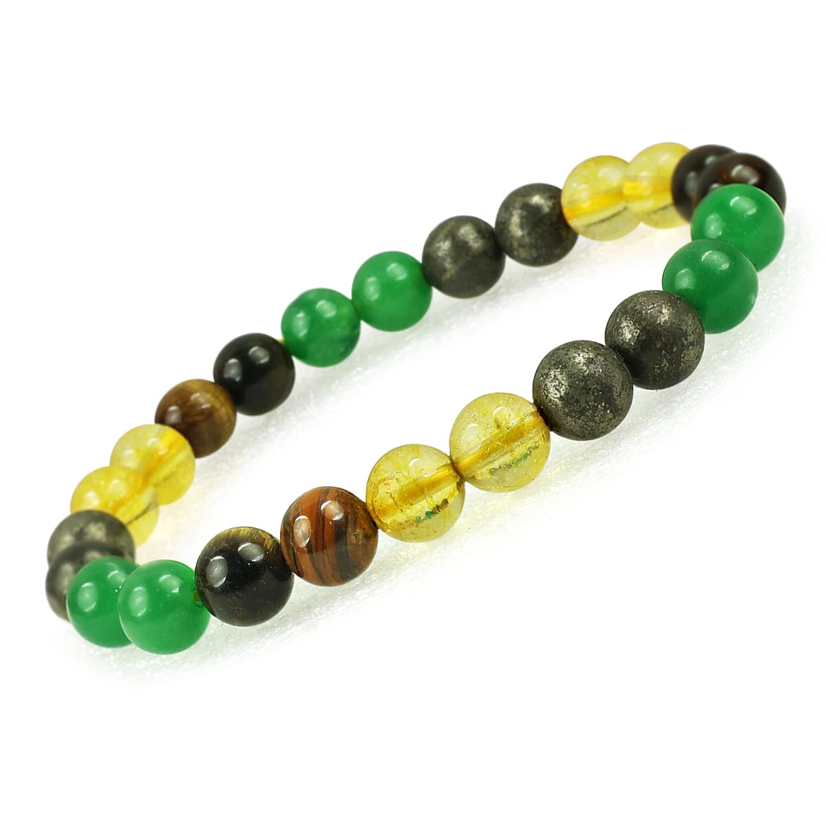 Crystu Money Magnet Bracelet, Pyrite Tiger Eye Green Aventurine Citrine Wealth Bracelet 8 mm Beads energized by Reiki Grand Master (B0C1YLNLQR) Amazon Price History, Amazon Price Tracker