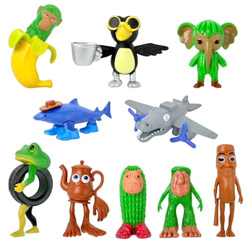 Gensly 10 Pcs Italian Brainrot Jouets Tralalero Tralala, Bombardiro Crocodillo Set de Figurines pour Les Fans de Jeux vidéo