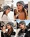 AWAYTR Slouchy Beanie Hat for Women - Retro Turban Hat with Metal Butterfly Beads Skull Caps Vintage Y2K Fashion Style (Tie Dyed Gray)