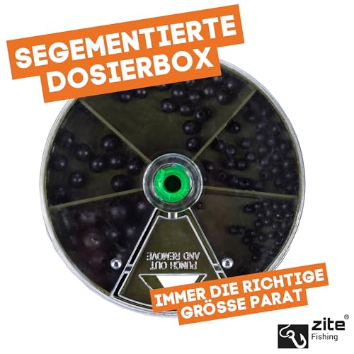 Foto von Zite Fishing Gummiperlen-Angeln Sortiment - 100 Stück Gummistopper angeln Schwarz im Set - Schnurstopper.angeln Gummi-Stopper 3-8mm für Forellenangeln, Feederangeln & Mehr Stopper.Angeln Perlen-Angeln