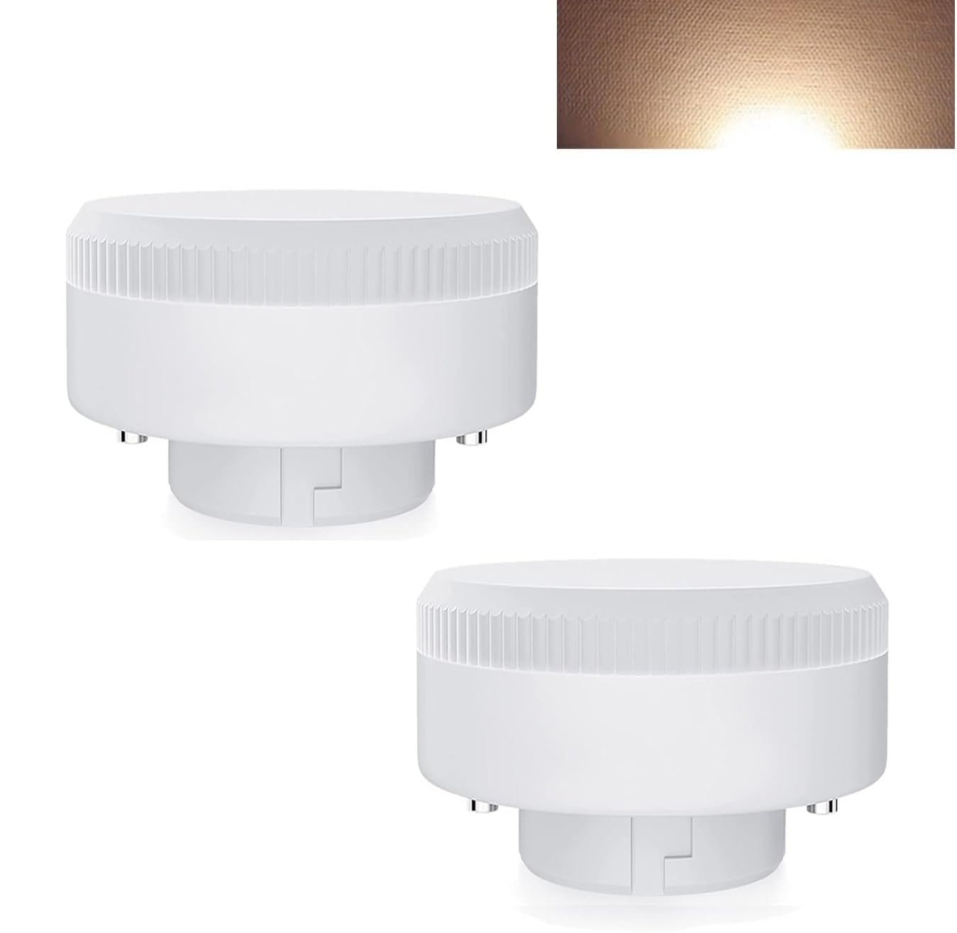 10W GX53 LED Bulb,1000 Lumens Round Bulbs ,Replaces GX53 Halogen or CFL 100W Energy Saving Under Cabinet Cupboard Lighting for Kitchen ,Non-dimmable, AC/DC 190-260V ( Color : Warm White 3000k , Size :