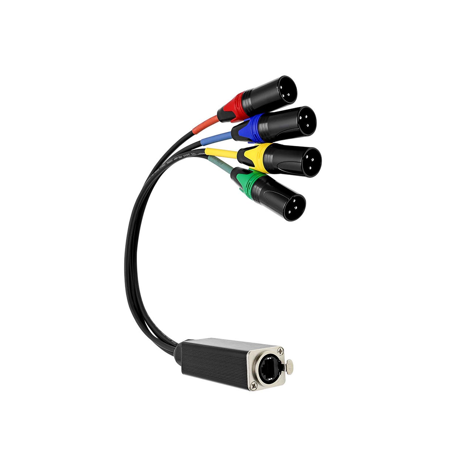 Cavo Estensore Audio Professionale da XLR a RJ45 a 4 per la Trasmissione del Suono a Lunga Distanza per la Registrazione Sul Palco e in Studio (XLR maschio)