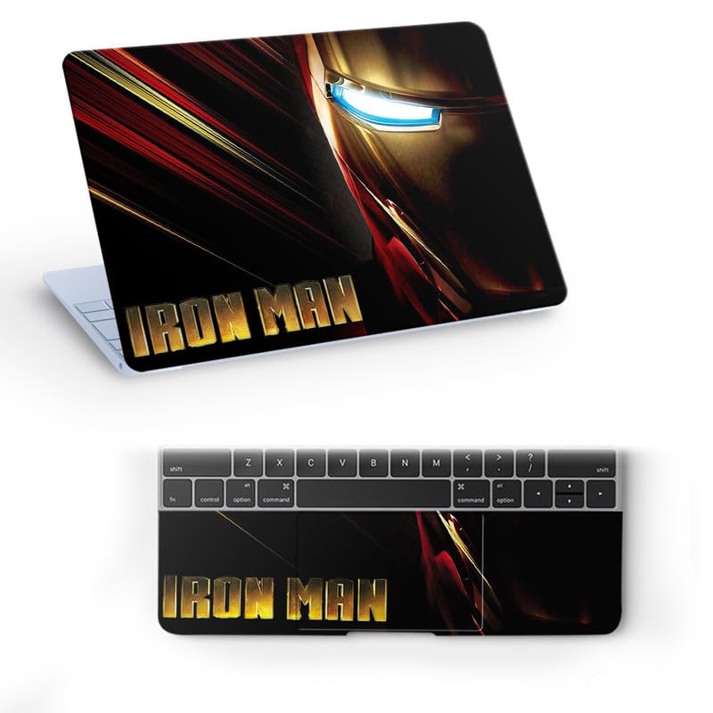 Image of Galaxsia Iron Man Full Vinyl Laptop Skin /Sticker /Cover for 13 to 13.3 Inches Laptops Laminated-Removable-HD Quality Compatible for Hp-Dell-Sony-Lenovo-Asus etc.(13x9.2 Inches)