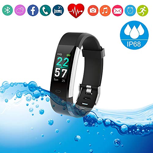 Fitness Tracker HR Smart Watch Heart Rate Sleep Monitor/IP68 Waterproof Sport Running Walking