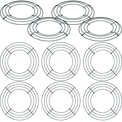 Hotop 10 Pcs Christmas Metal Wreath Frame Round Wire Wreath Form, 10 Inches
