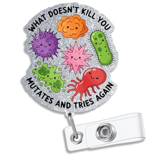 ZIXUWAN Funny Badge Reel Cute Nursing Badge Reel Retractable, What