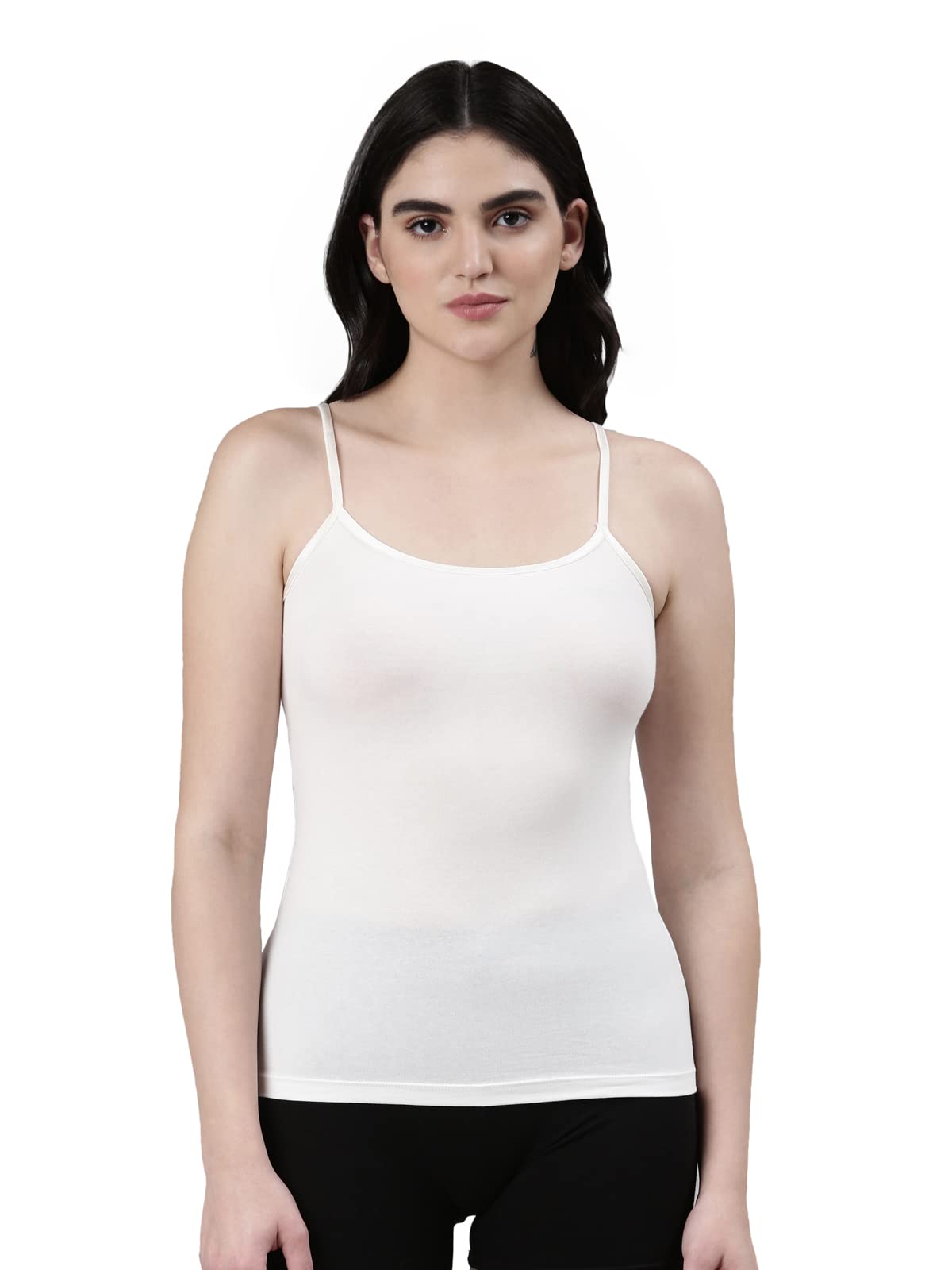 f a s o Women’s Super Combed Cotton Stretch Camisole | Adjustable Straps, Broad Neckline, Low Straight Back | U-Neck, Label-Free Comfort Innerwear-picture-39