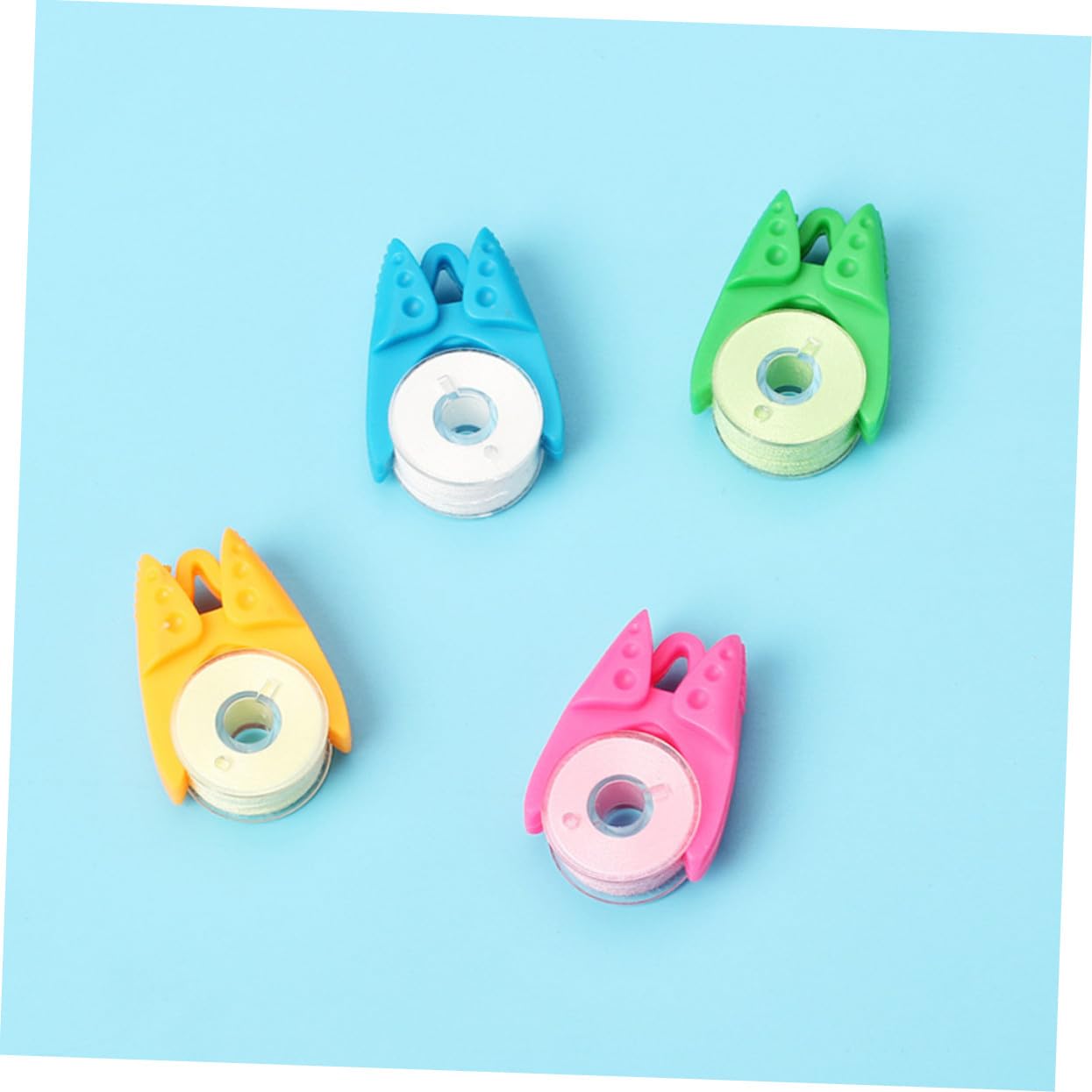 NUOBESTY 50 Stück Teiliges Silikon Spulenclips Langlebige Fadenspulenhalter mit Fester Fixierung Bunte Nähmaschinen Zubehör für Unterfaden Einfache Handhabung für Nähen und Quilten