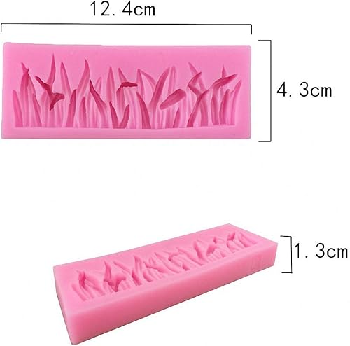 Miniatura 4 de Juego de 2 moldes de silicona para valla de piquete verde de hierba y jardín para fondant de chocolate, caramelo, gumpaste molde para decoración de