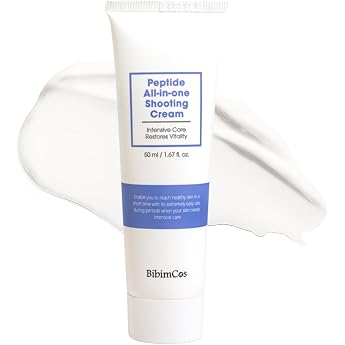 BibimCos Intensive Moisturising Cream Korean Skincare Intensive Hydration and Moisture Retention Enriched with Hyaluronic Acid and Peptides Suitable for All Skin Types Vegan 50 ml