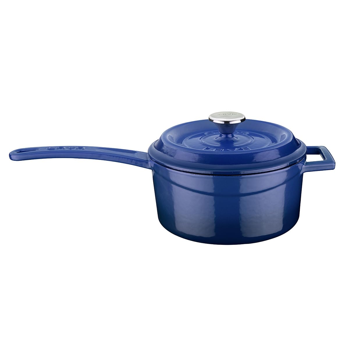 Lava Döküm Yuvarlak Sos Tenceresi Metal Saplı 16 cm, Mavi