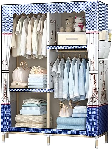 Armoire en tissu imprimé avec assemblage portable et structure ouverte - 2