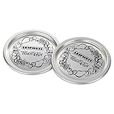 Leifheit Classic Wide Mouth Canning Lids, Silver, 12-Pack