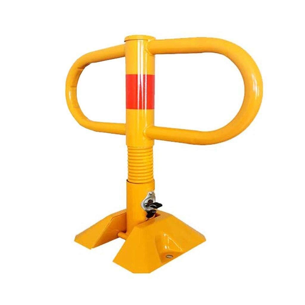 MOKLYF Parking Lock,Parking Barriers Parking Foldable Column Parking Barrier Separable Parking Bollard Interceptor Parking Lock,50 48Cm Bollard/Yellow