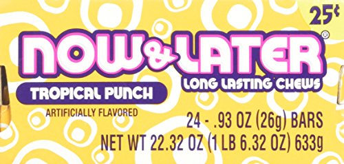Now and Later Tropical Punch Flavored Candy Twenty Four 6-piece Bars, 22.32 OZ. - Thumbnail 6